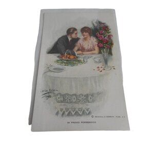 Vintage Postcard vintage couple 1920 used